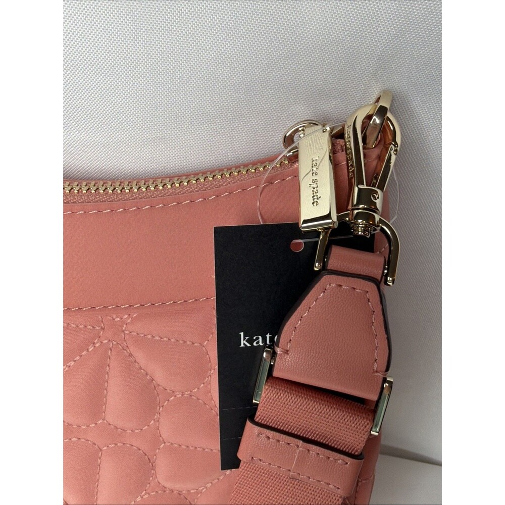 Kate Spade Spade Flower Quilted Shoulder Bag Terracotta Pink NWT - Picture 6 of 15